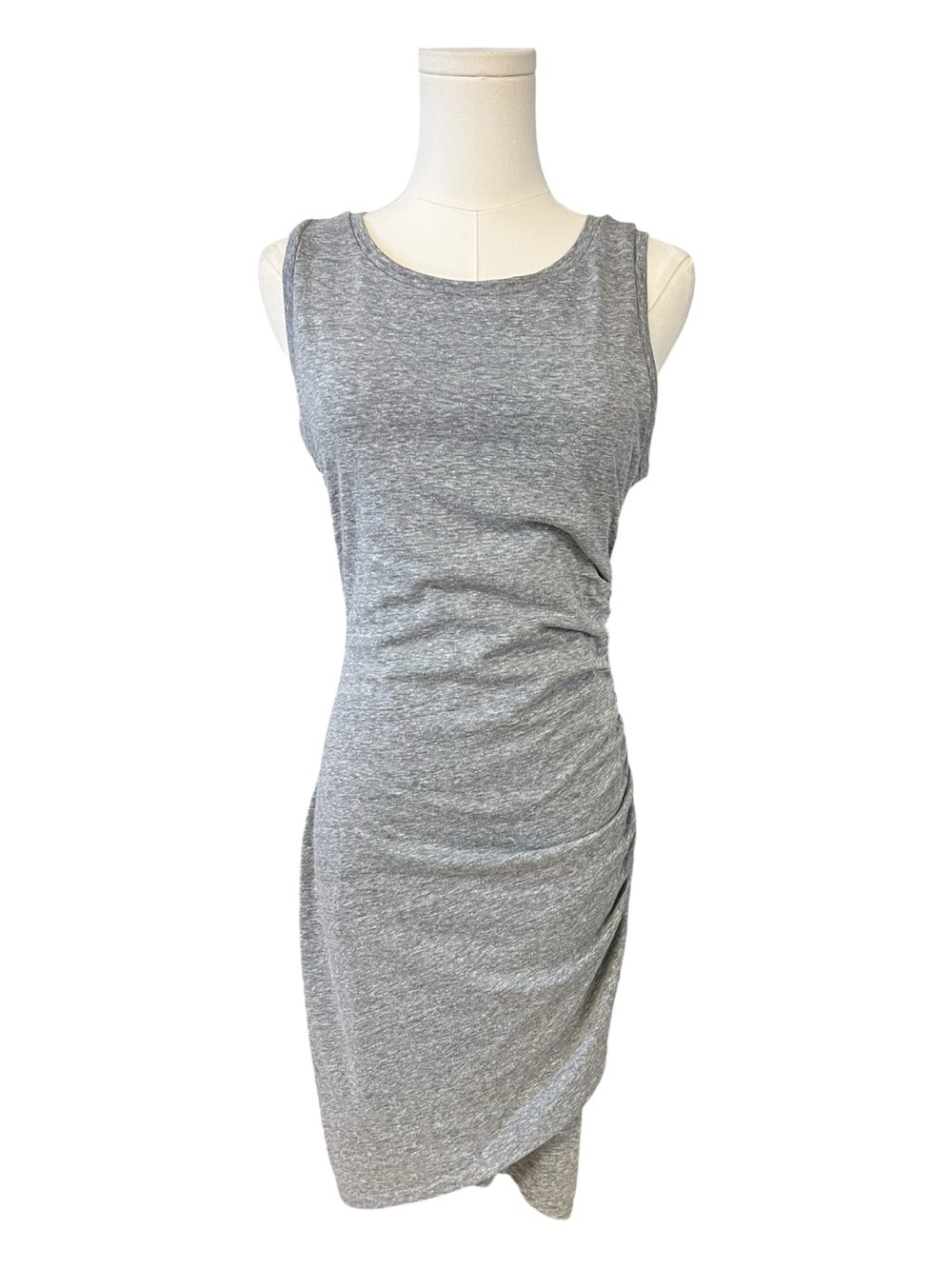 NWT Leith Ruched Bodycon Tank Dress Tulip Hem Jersey Knit | Size S